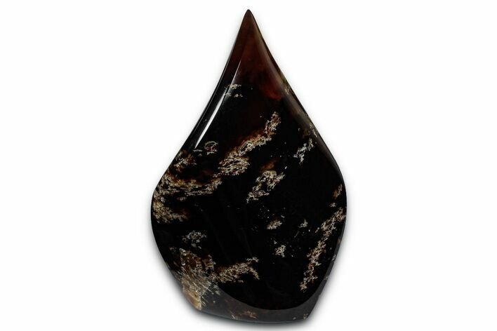 Polished Indonesian Blue Amber Flame #355810